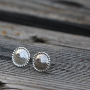 Sterling Silver Stud Earrings: Handmade Minimalist Jewelry